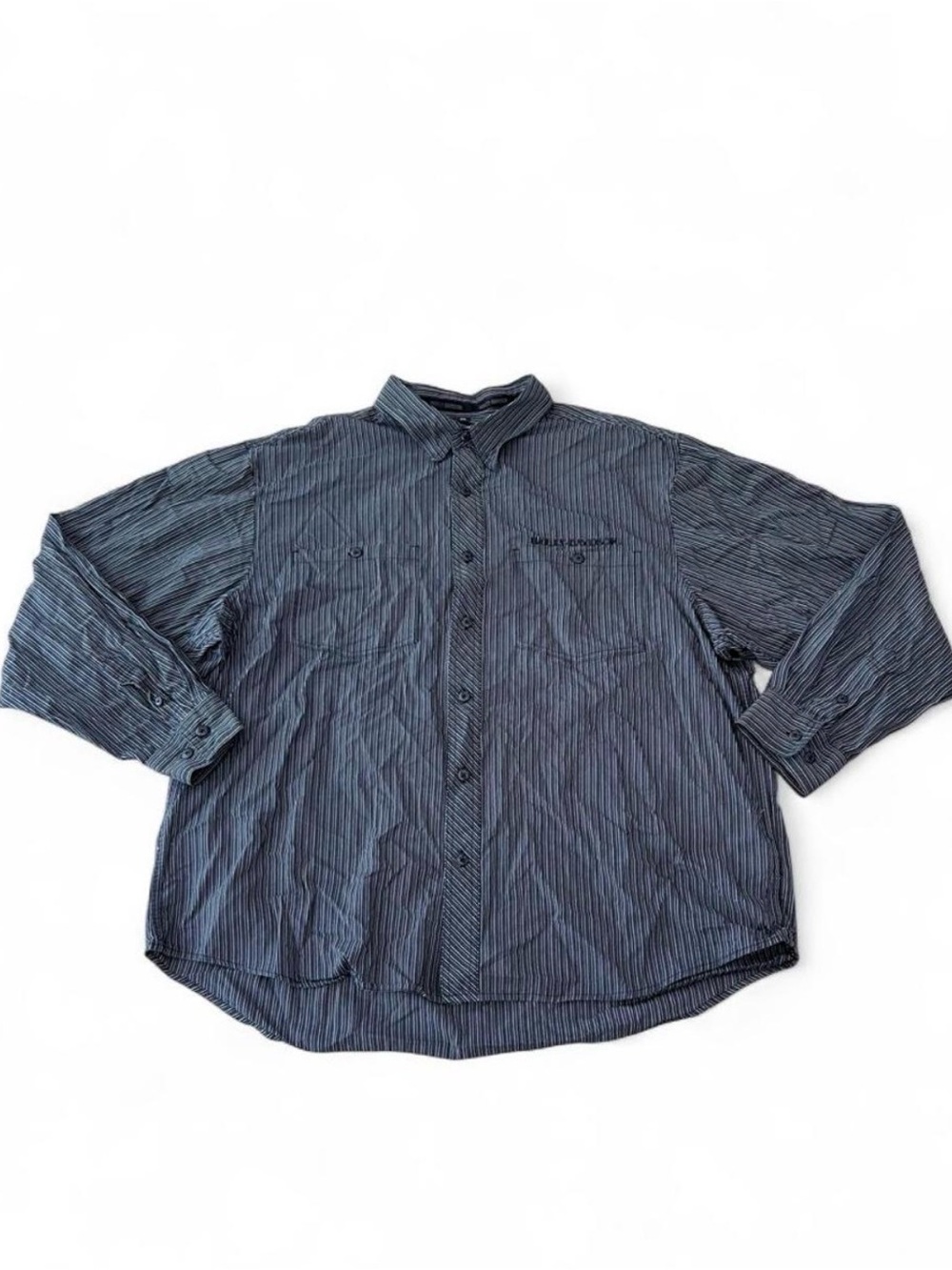 Harley-Davidson Men’s 2XL Long Sleeve Button DownShirt Embroidered Moto Grunge